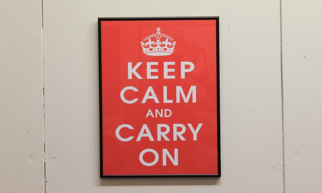 Keep Calm And carry On Red
