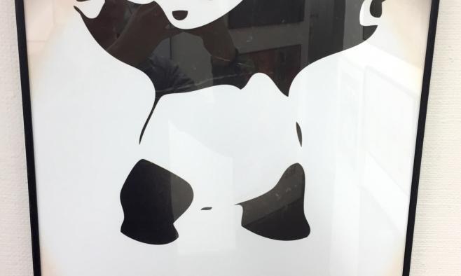 Kehystetty Helsinki Banksy Panda Racism
